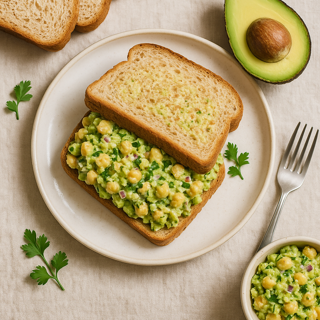 Avocado Chickpea Salad Sandwich
