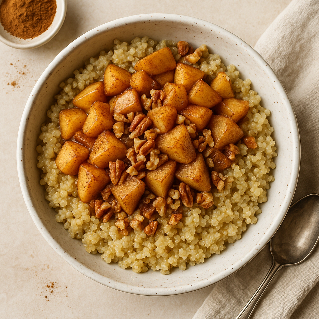 Cinnamon Apple Quinoa Breakfast Bowl