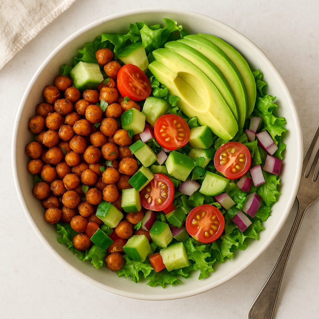 Crispy Chickpea and Avocado Salad
