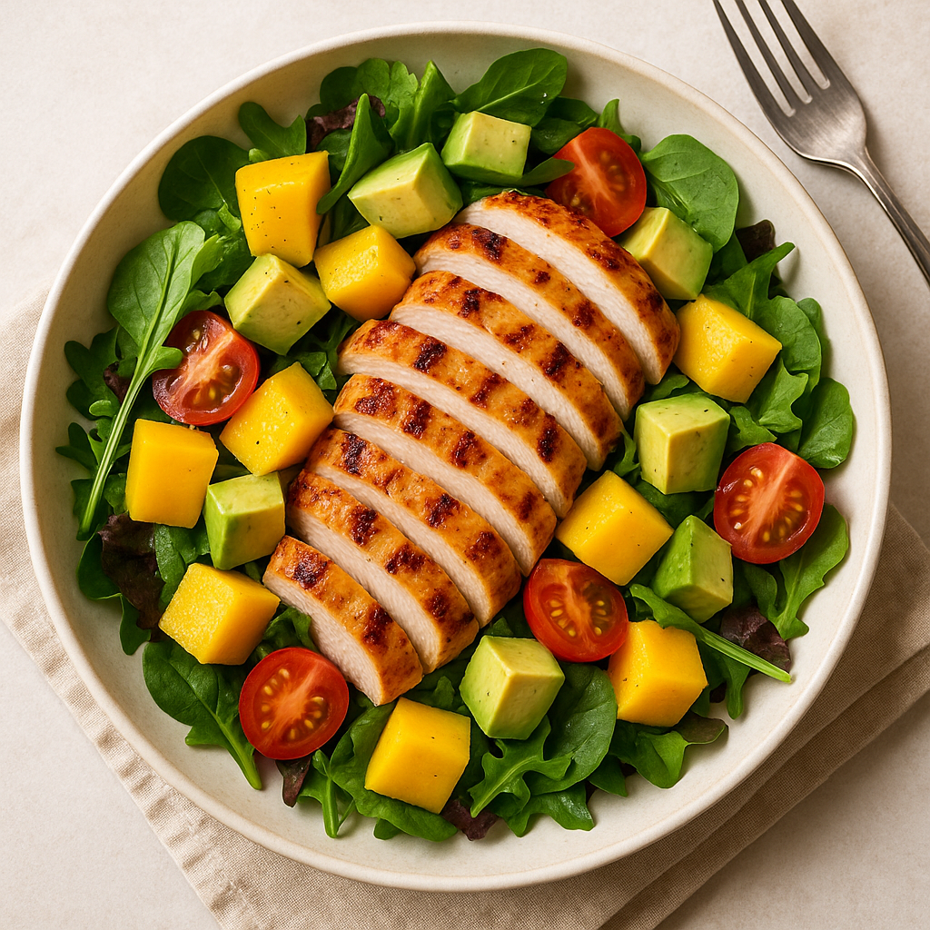 Grilled Chicken and Mango Avocado Salad