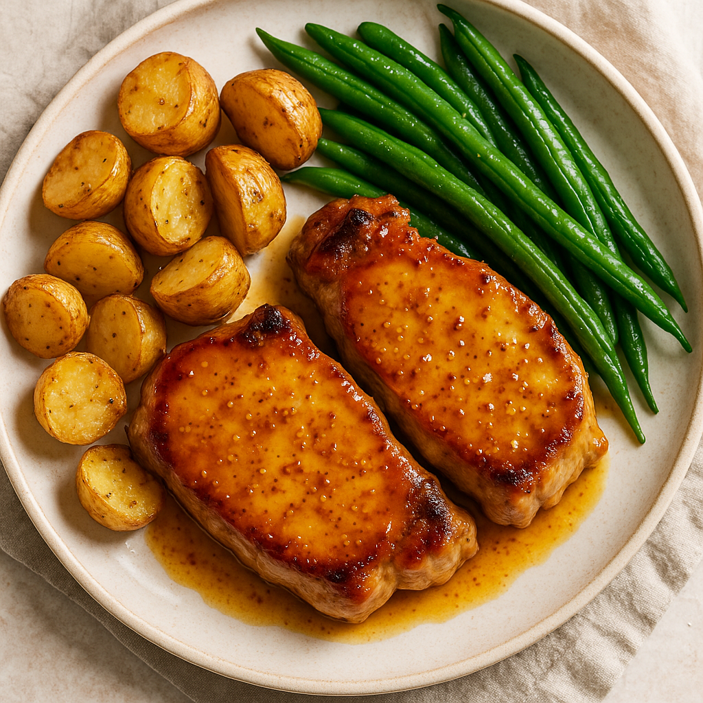 Honey Mustard Glazed Pork Chops