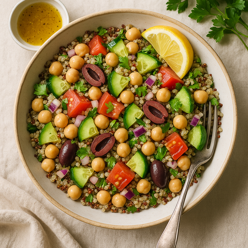 Mediterranean Chickpea and Quinoa Salad