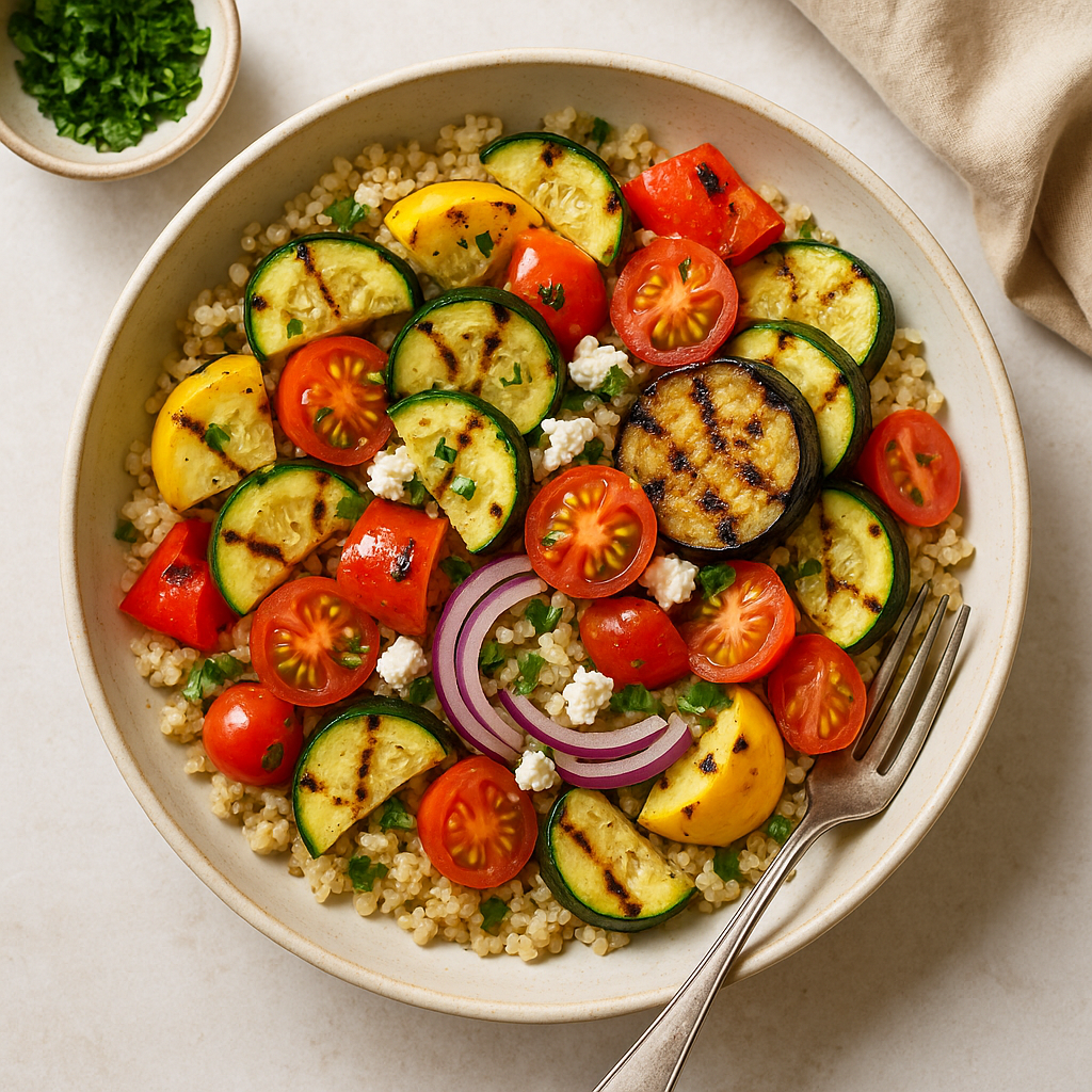 Mediterranean Grilled Vegetable Quinoa Salad