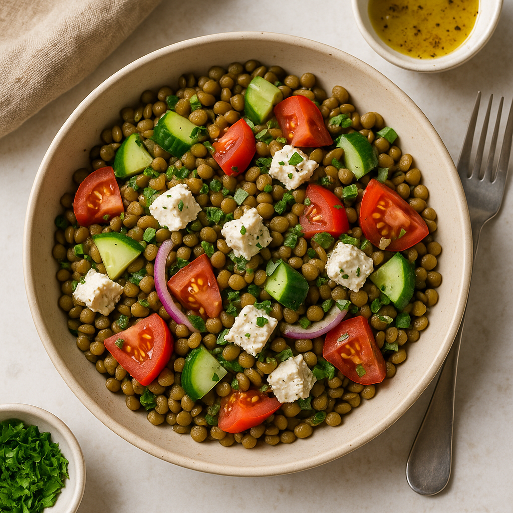 Mediterranean Lentil and Feta Salad