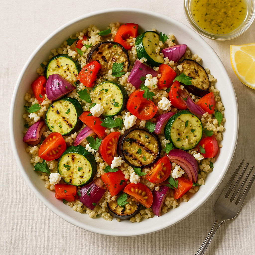 Mediterranean Quinoa & Grilled Vegetable Salad