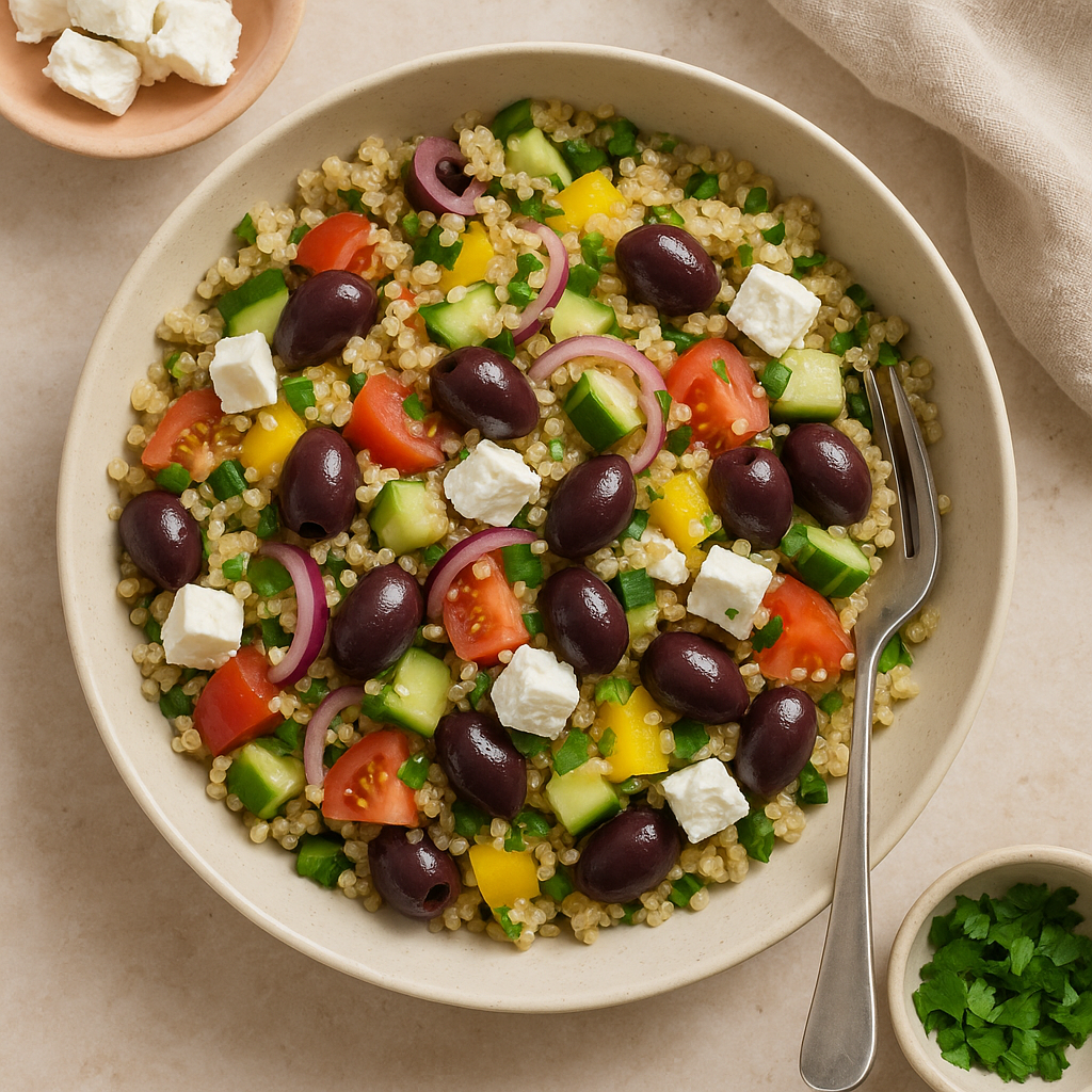 Mediterranean Quinoa Salad with Feta and Olives