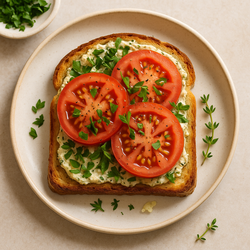 Savory Herb & Tomato Breakfast Toast