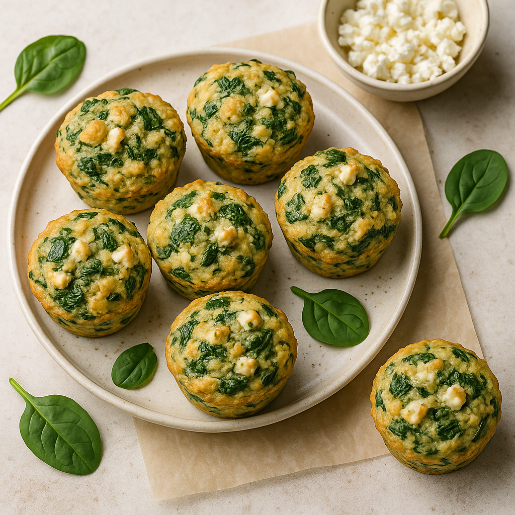 Savory Spinach and Feta Breakfast Muffins