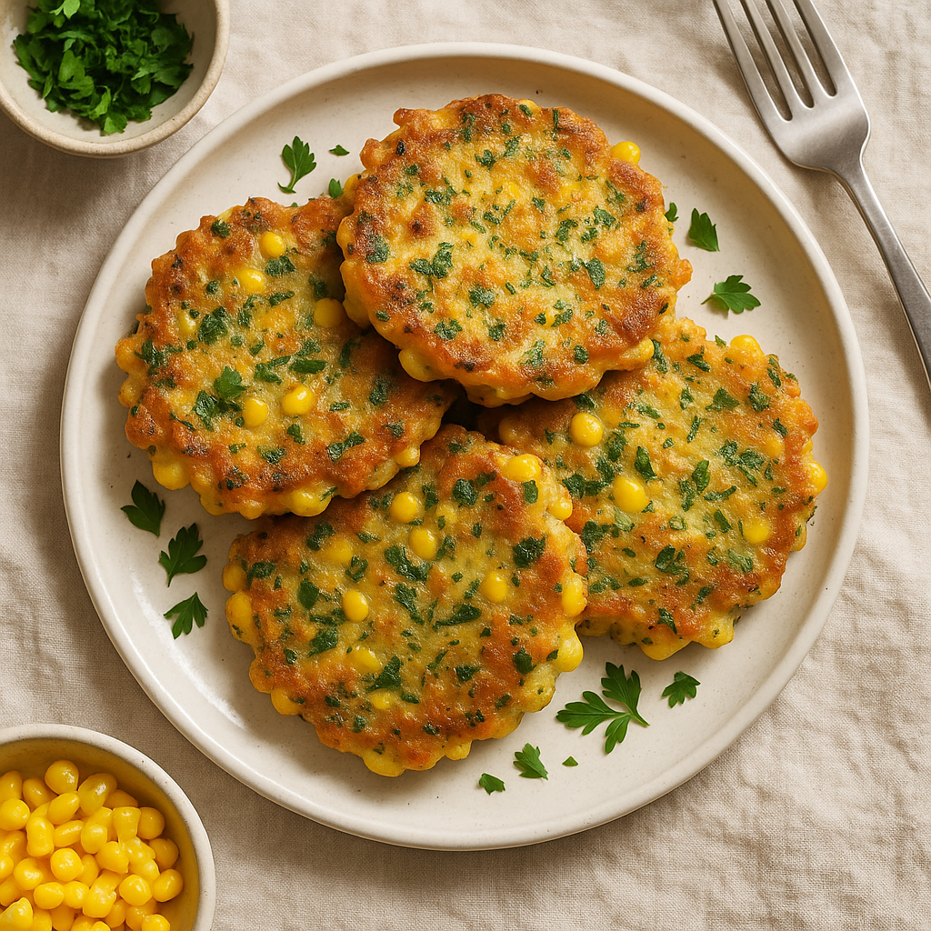 Savory Sweet Corn and Herb Breakfast Fritters