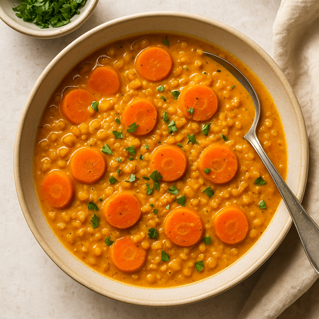 Spiced Carrot and Lentil Coconut Stew