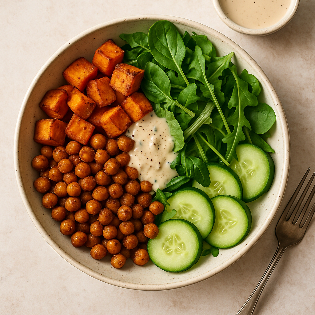 Spiced Chickpea and Sweet Potato Buddha Bowl