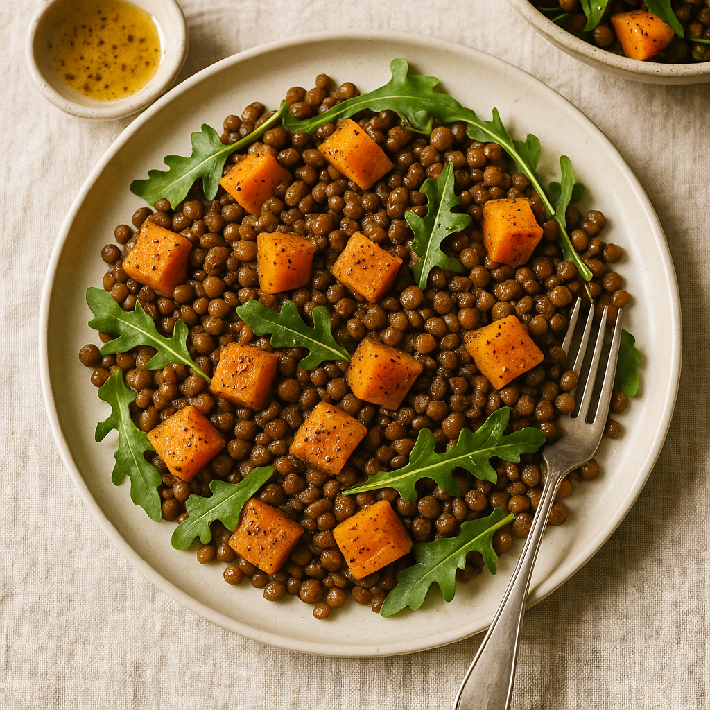 Spiced Lentil and Roasted Butternut Squash Salad