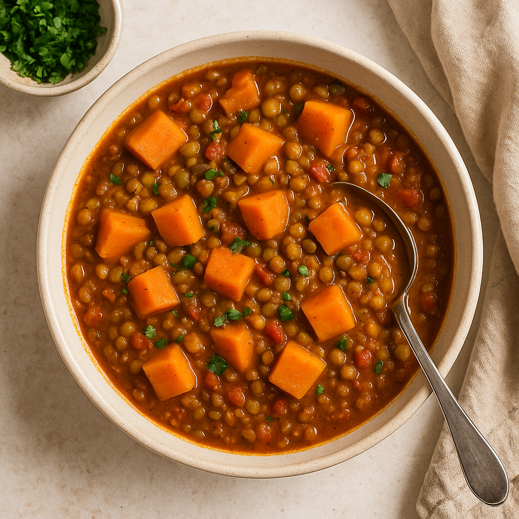 Spiced Lentil and Sweet Potato Stew