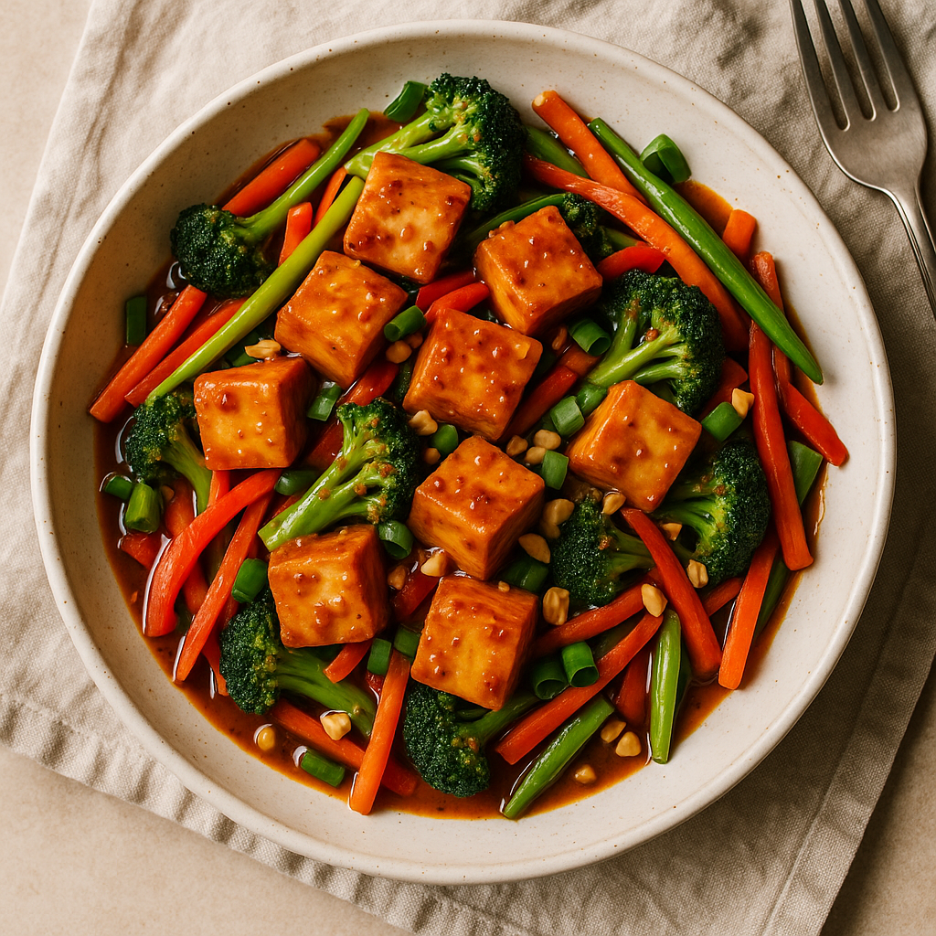 Spicy Peanut Tofu Stir-Fry