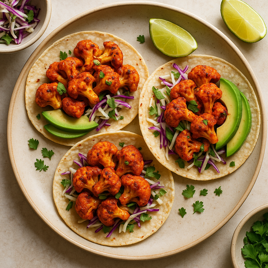 Spicy Roasted Cauliflower Tacos