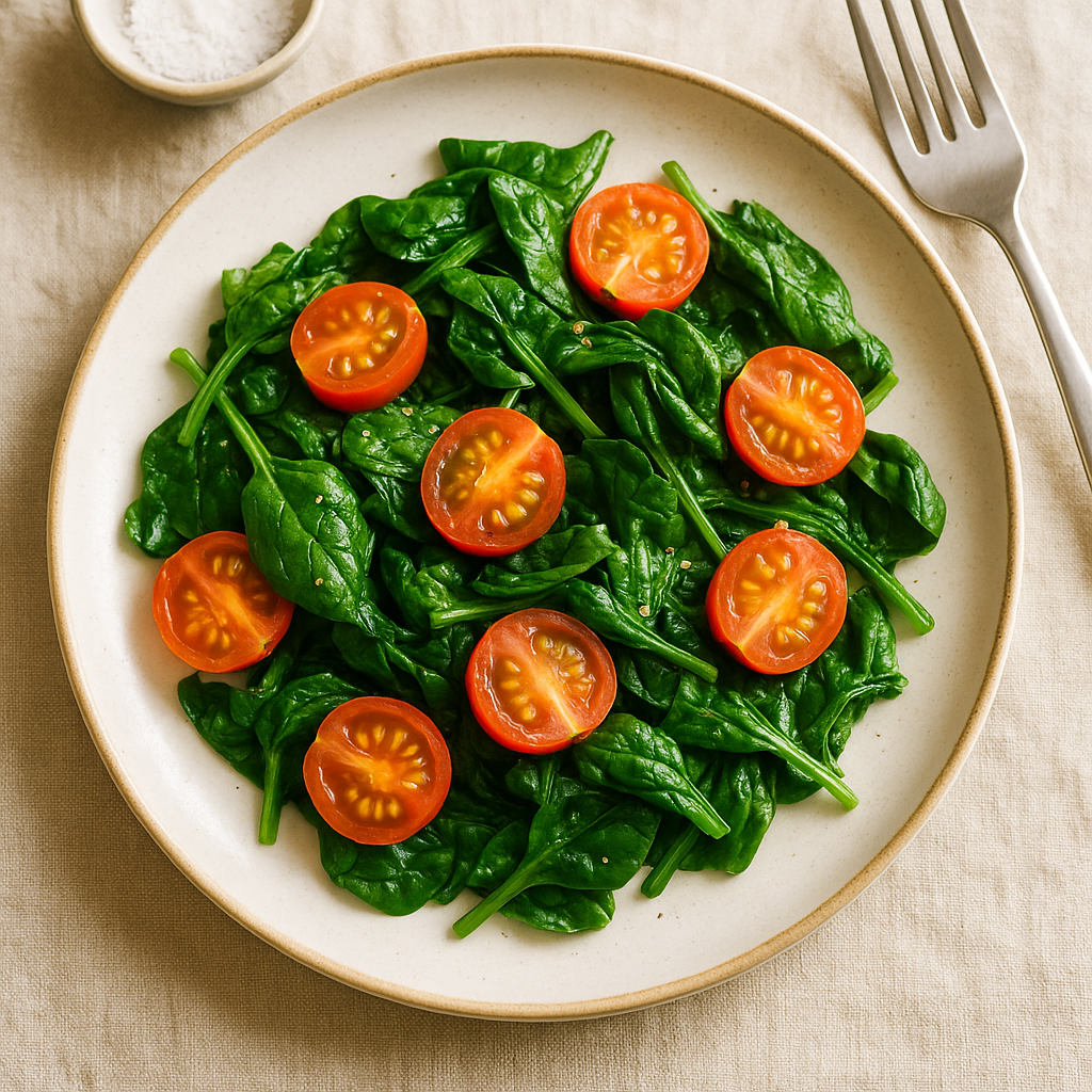 Spinach and Cherry Tomato Breakfast Sauté