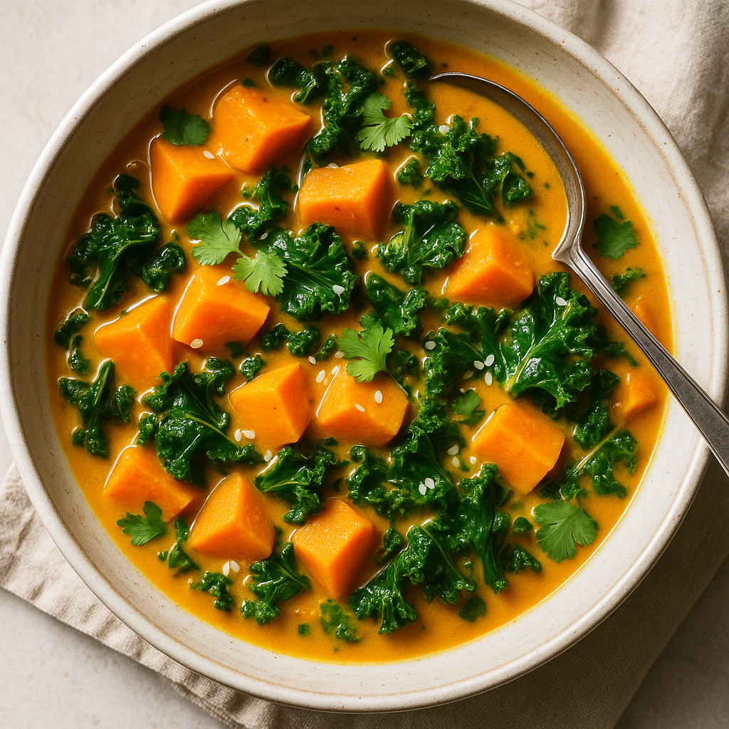 Sweet Potato and Kale Coconut Curry