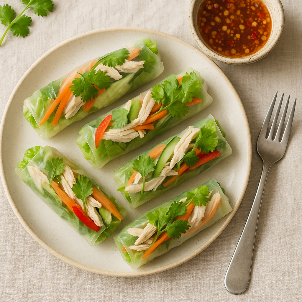 Vietnamese Chicken Rice Paper Rolls